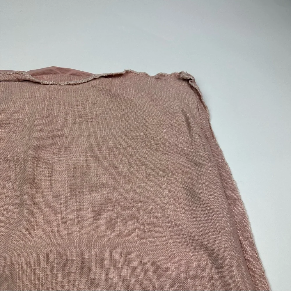 Anthropologie Dusty Pink Washed Linen Blend Euro Pillow Sham